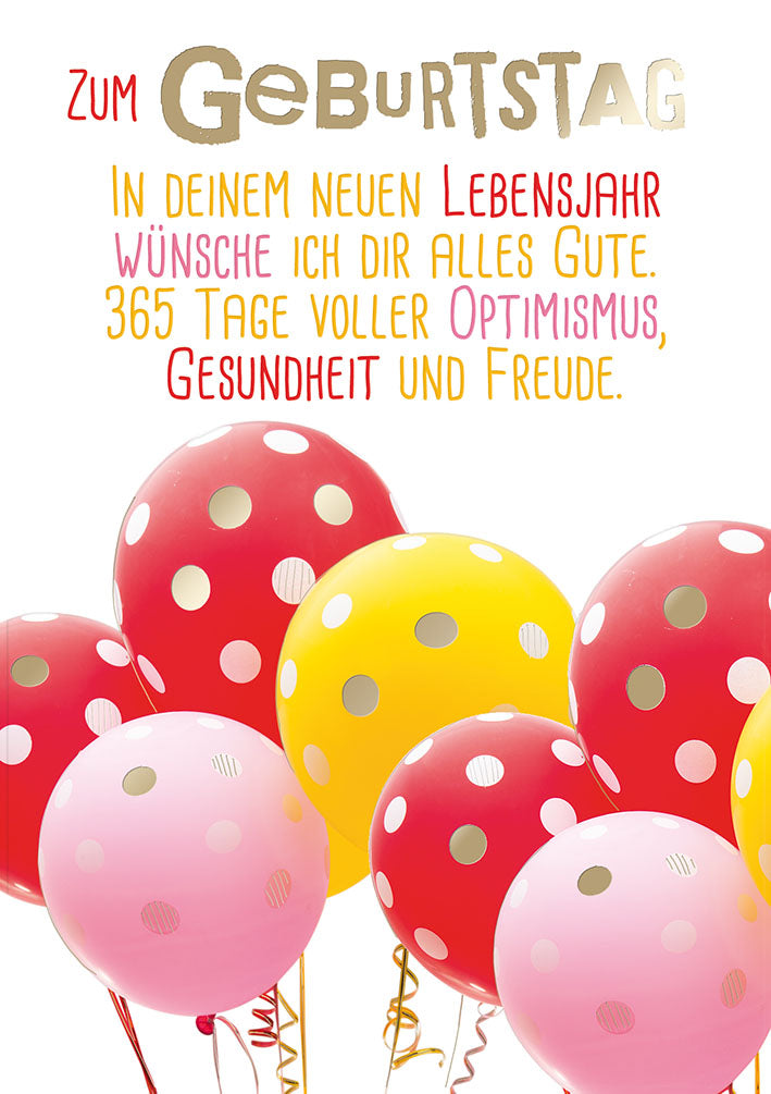 Sternstunden Geburtstagskarte „Luftballons“