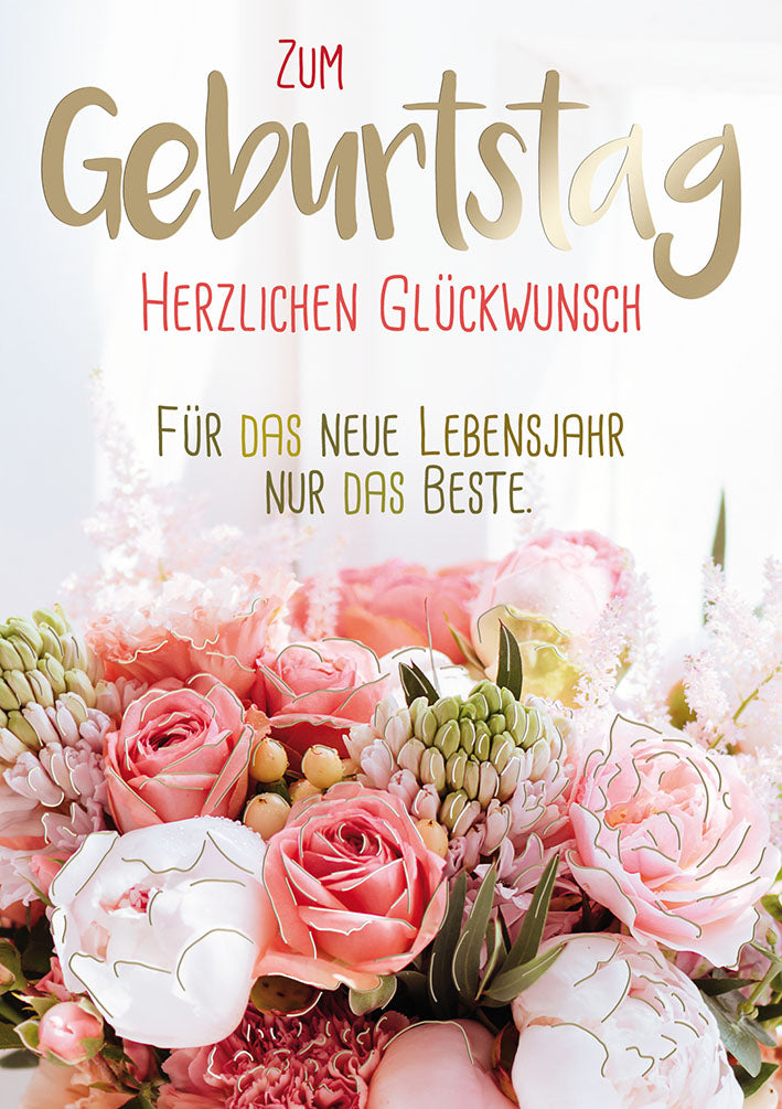 Sternstunden Geburtstagskarte „Rosenstrauß“