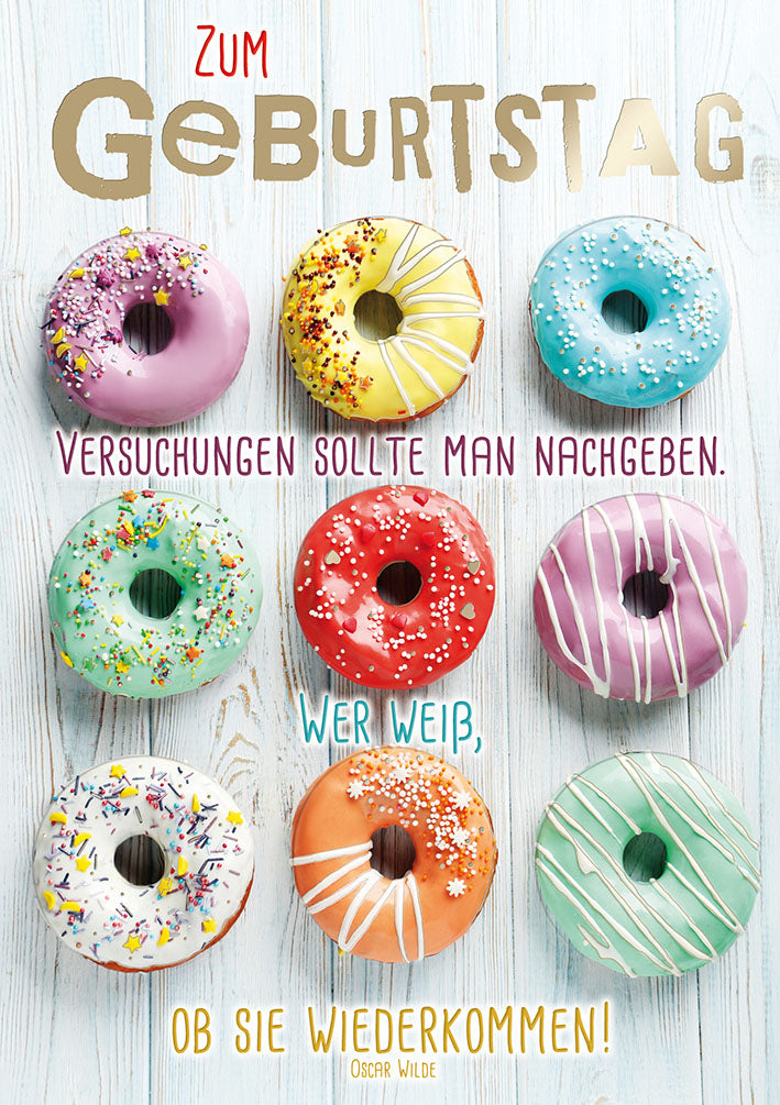 Sternstunden Geburtstagskarte „Donuts“