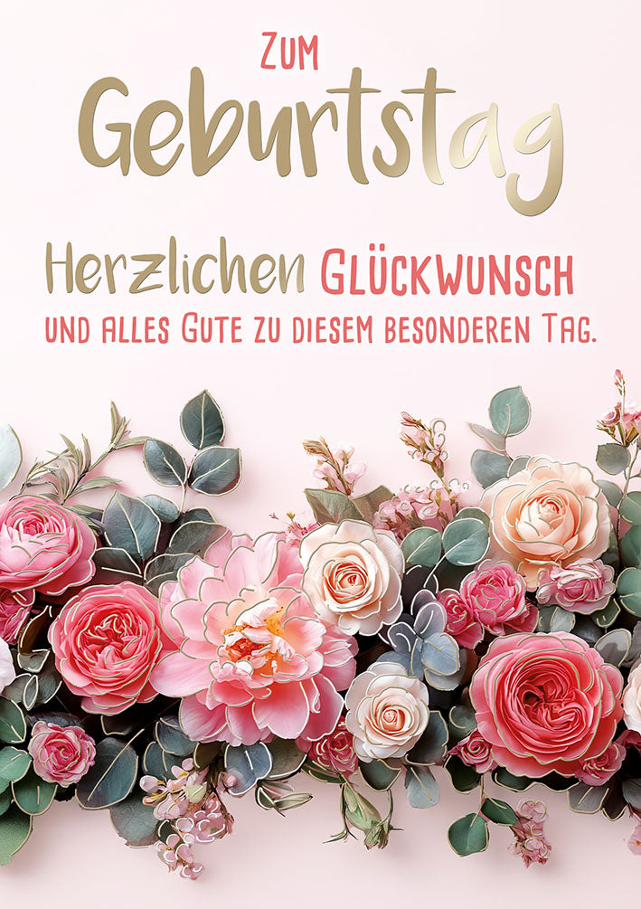 Sternstunden Geburtstagskarte „Rosengirlande“