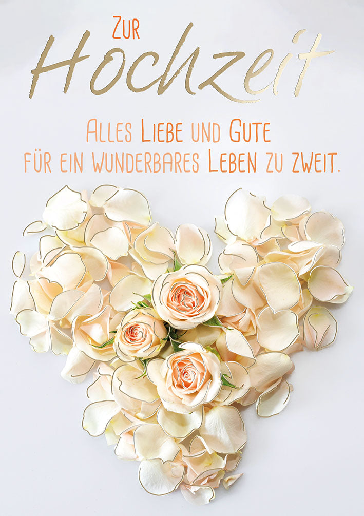 Sternstunden Hochzeitskarte „Rosenherz“