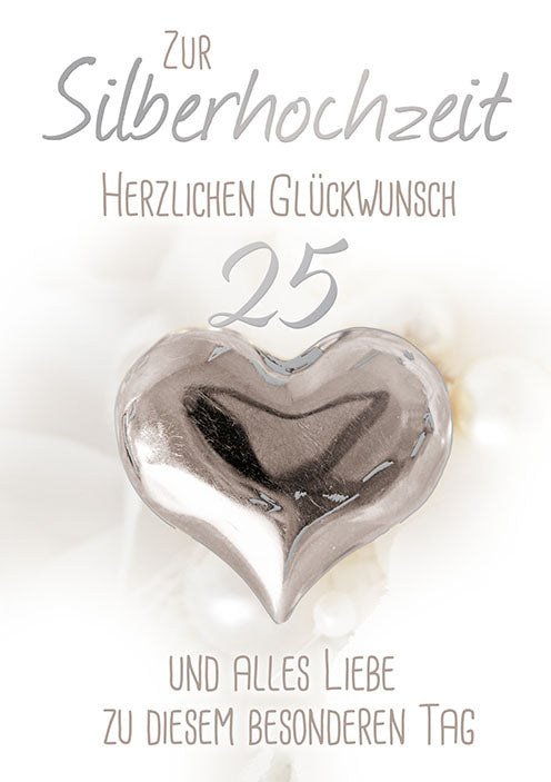 Sternstunden Karte zur Silberhochzeit „Silberherz“