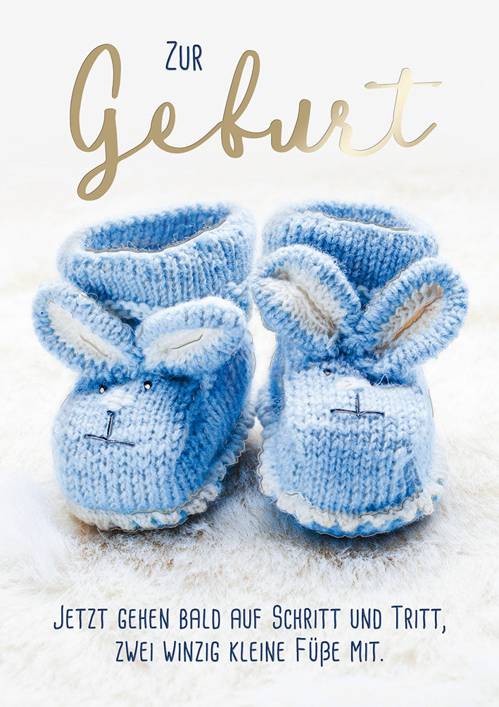 Sternstunden Karte zur Geburt „Babyschuhe“