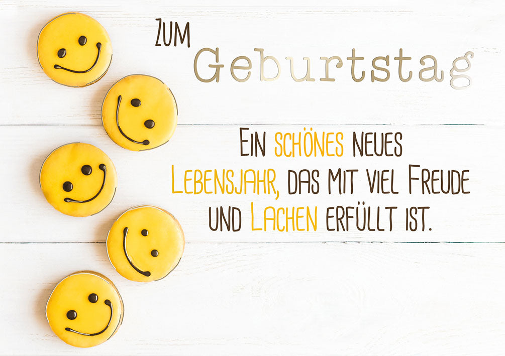 Sternstunden Geburtstagskarte „Smileys“