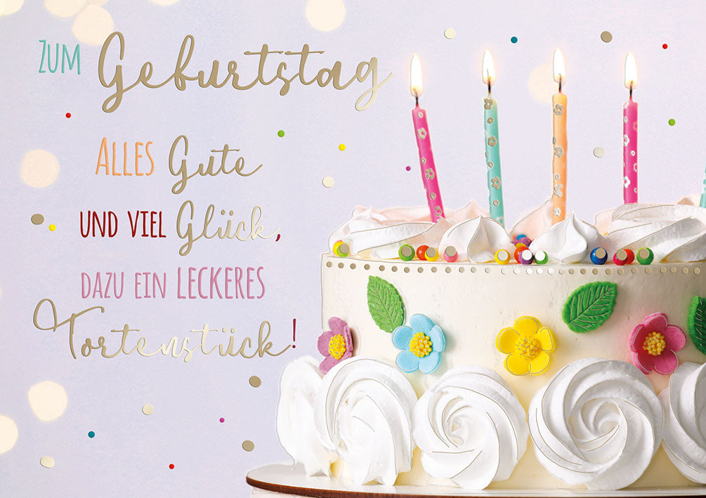 Sternstunden Geburtstagskarte „Torte mit Kerzen“