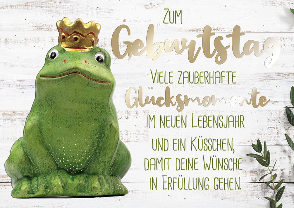 Sternstunden Geburtstagskarte „Froschkönig“