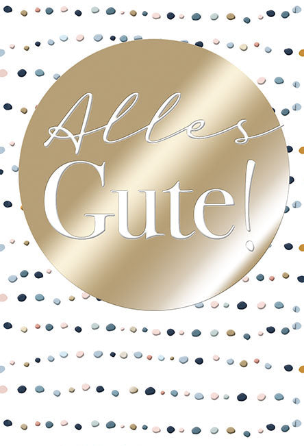 Sternstunden Minikarte „Alles Gute in Gold“