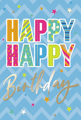 Sternstunden Minikarte „Happy Happy Birthday“