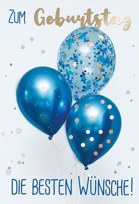 Sternstunden Minikarte „Blaue Luftballons“