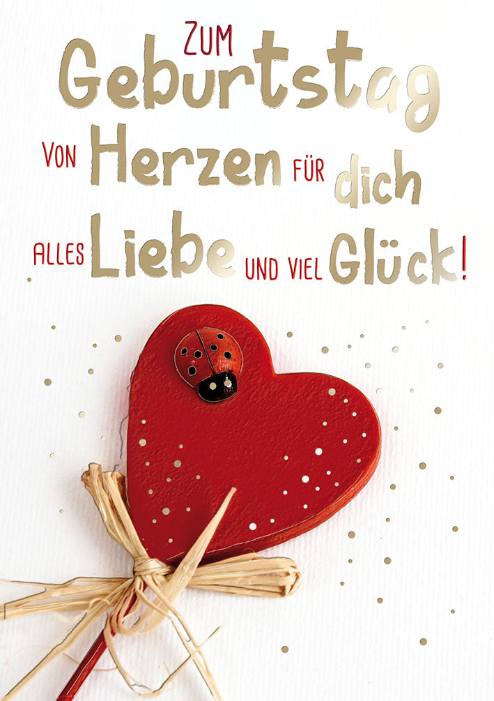 Sternstunden Geburtstagskarte „Rotes Herz“