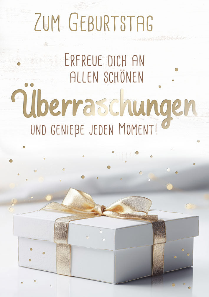 Sternstunden Geburtstagskarte „Weißes Geschenk“