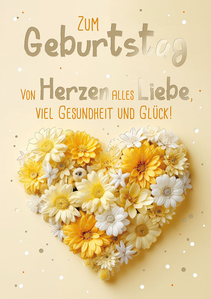Sternstunden Geburtstagskarte „Blumenherz“