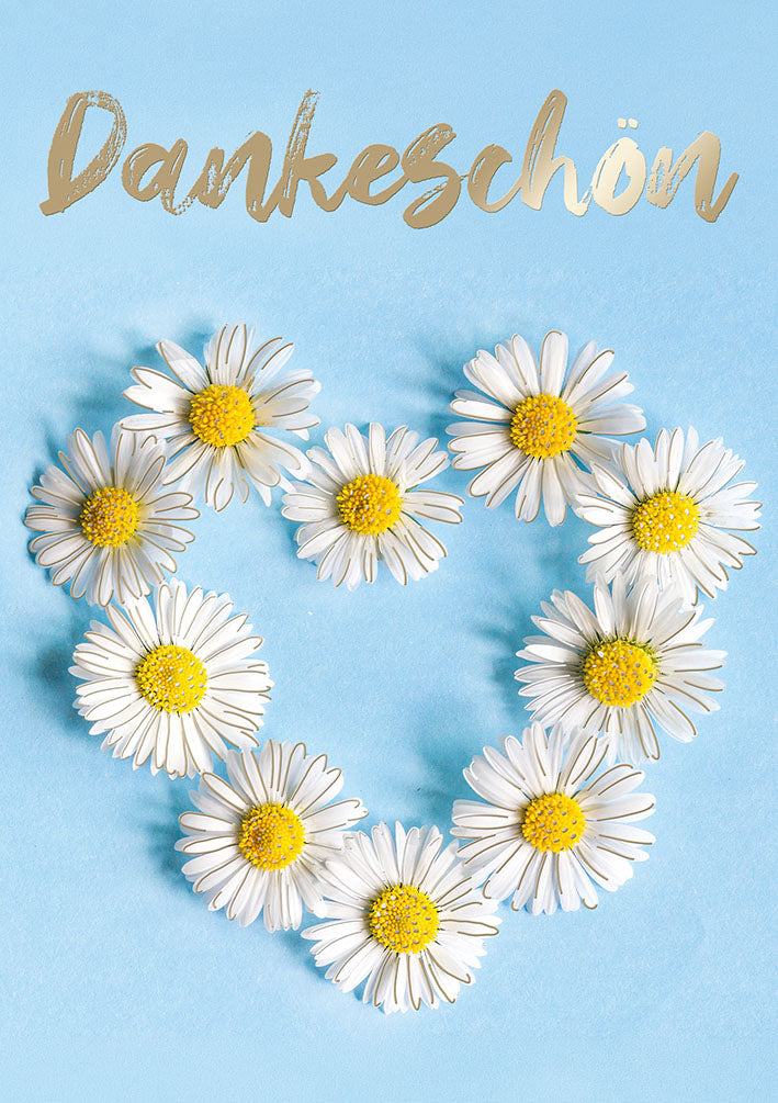 Sternstunden Dankeskarte „Herz aus Gänseblümchen“