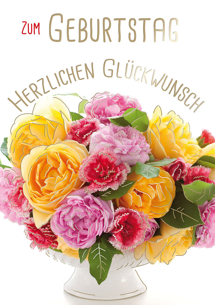 Sternstunden Geburtstagskarte „Bunter Blumenstrauß“