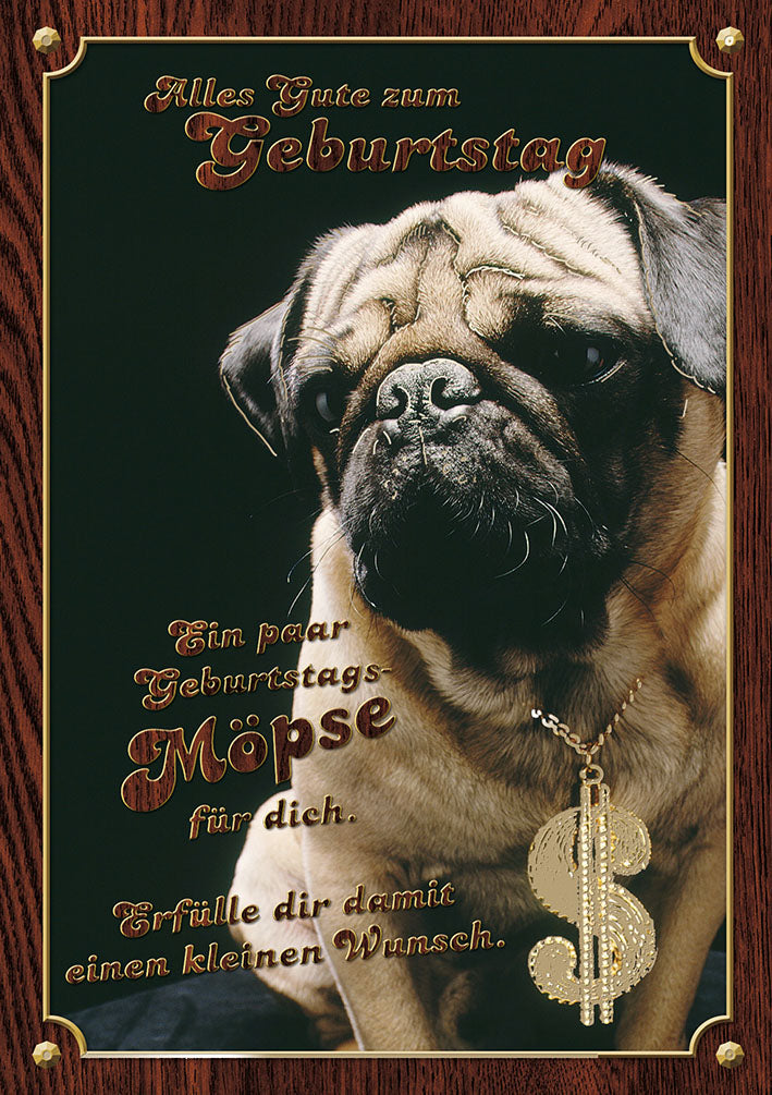 Blue Emotions Geldkarte „Mops“