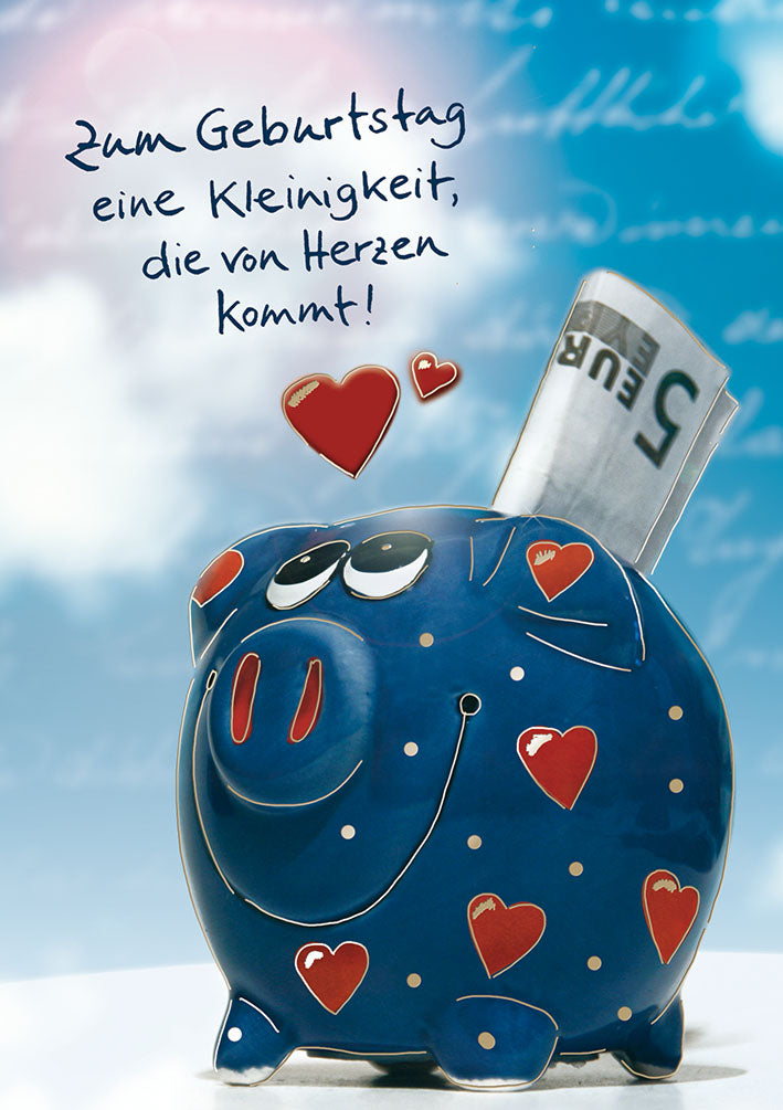 Blue Emotions Geldkarte „Blaues Sparschwein“