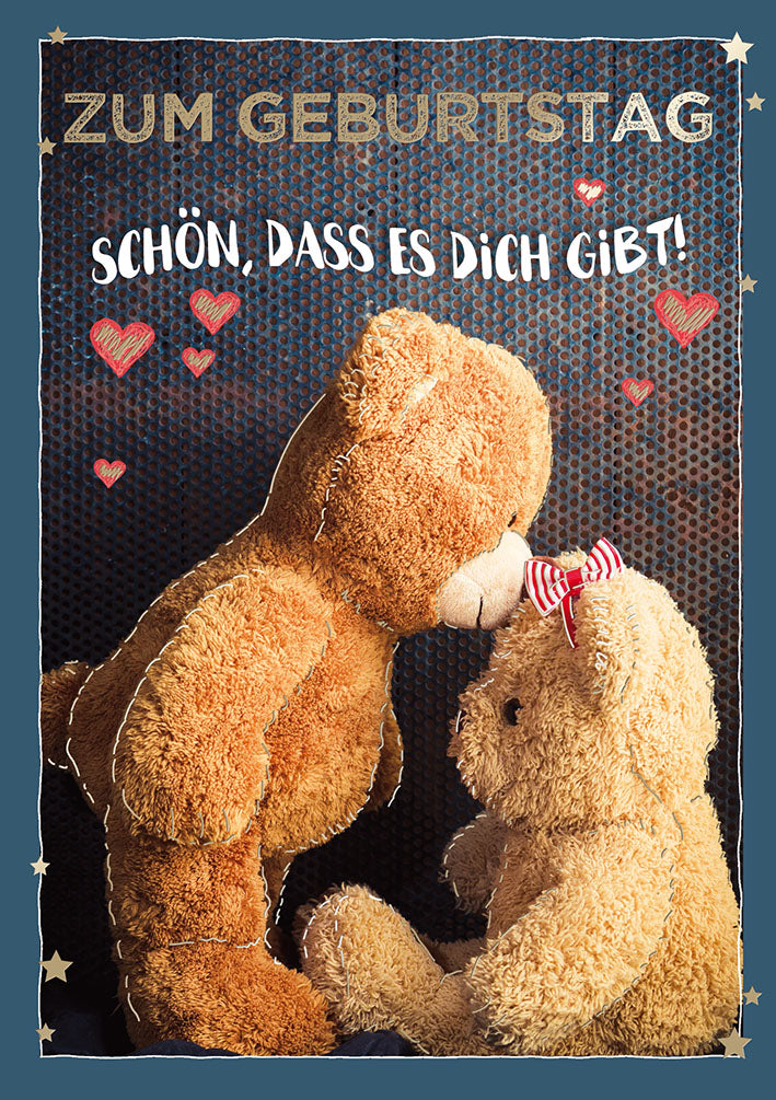 Blue Emotions Geburtstagskarte „Teddybären“