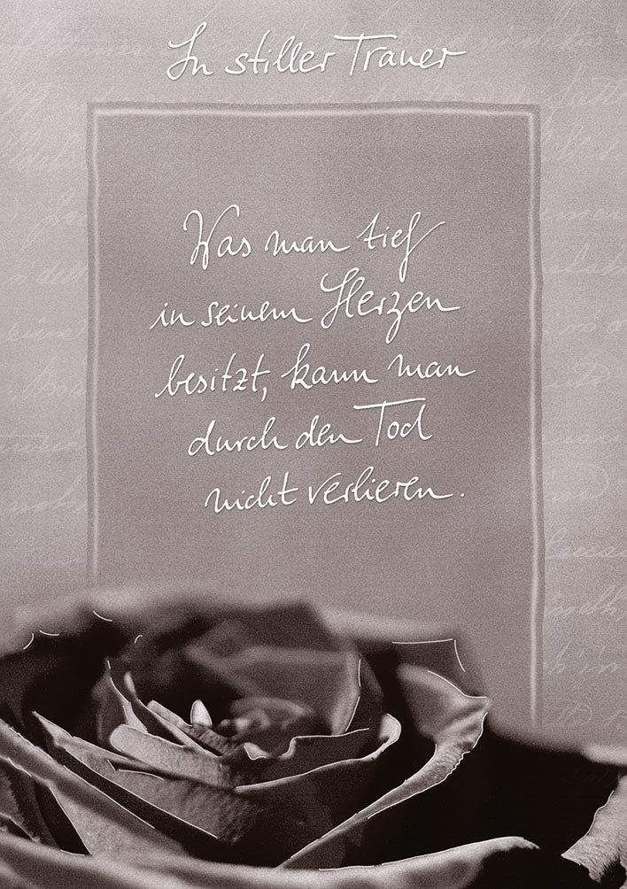 Blue Emotions Trauerkarte „Rose“