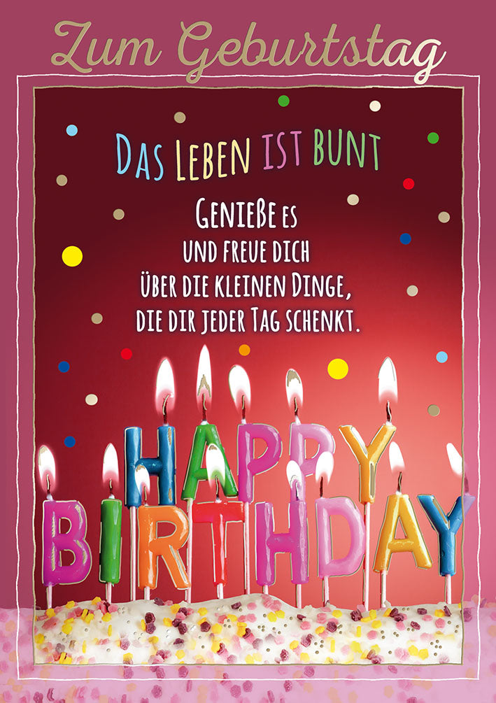 Blue Emotions Geburtstagskarte „Happy Birthday“