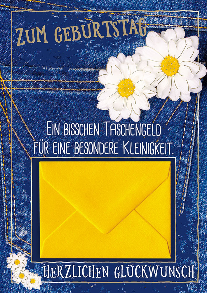 Blue Emotions Geldkarte zum Geburtstag „Taschengeld“