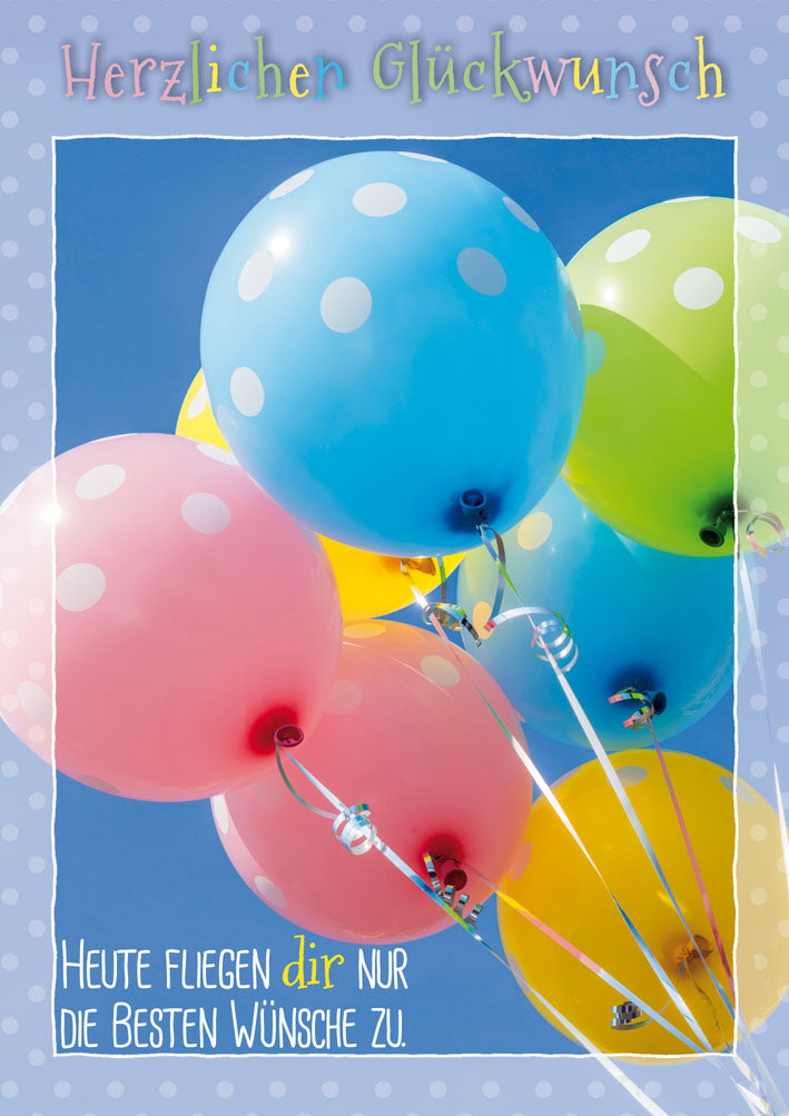 Glückwunschkarte „Luftballons“