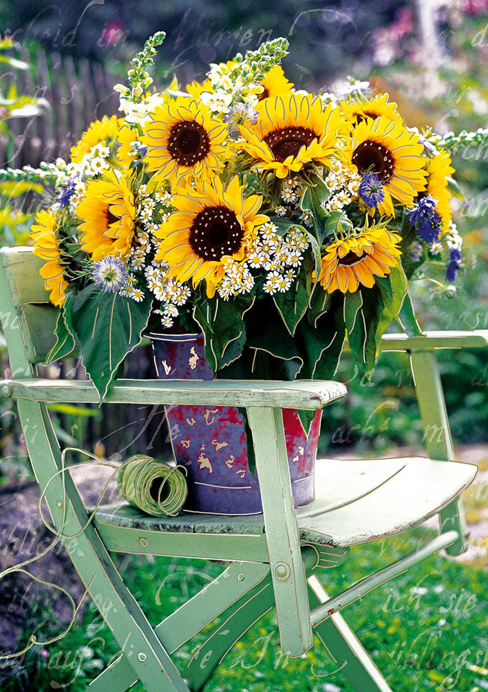 Blue Emotions Glückwunschkarte „Sonnenblumen“