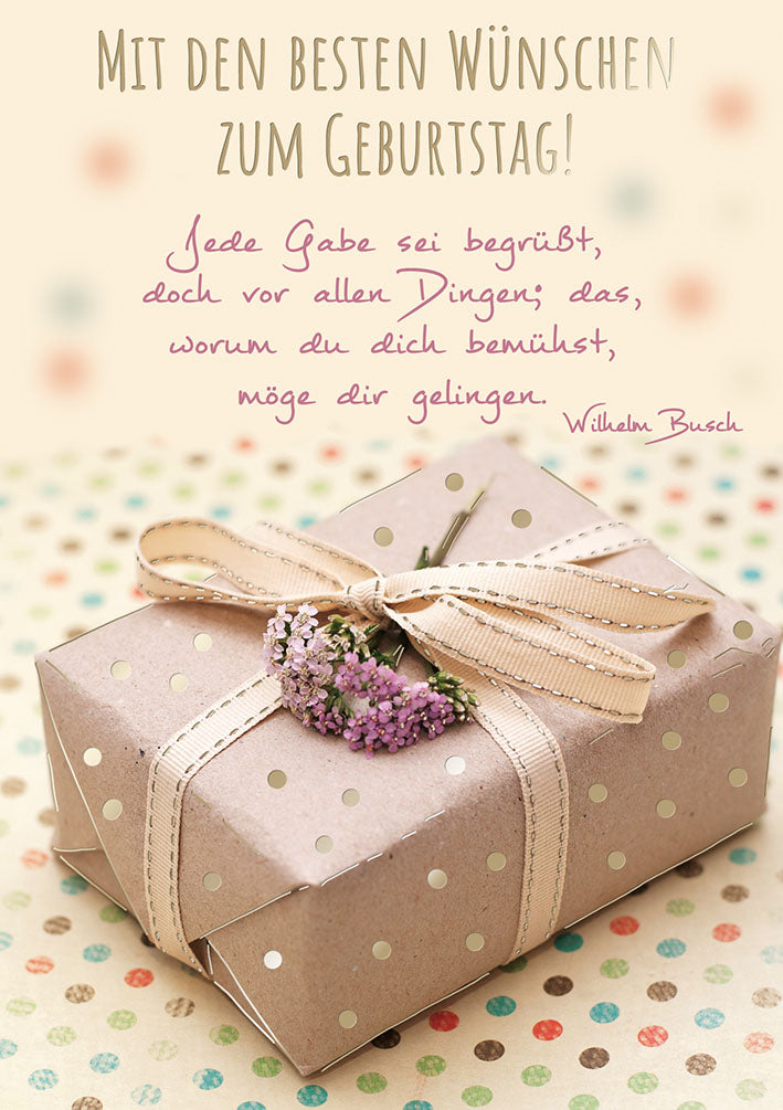 Blue Emotions Geburtstagskarte „Geschenkpaket“
