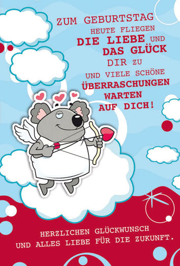 Geburtstagskarte „Amor-Maus“