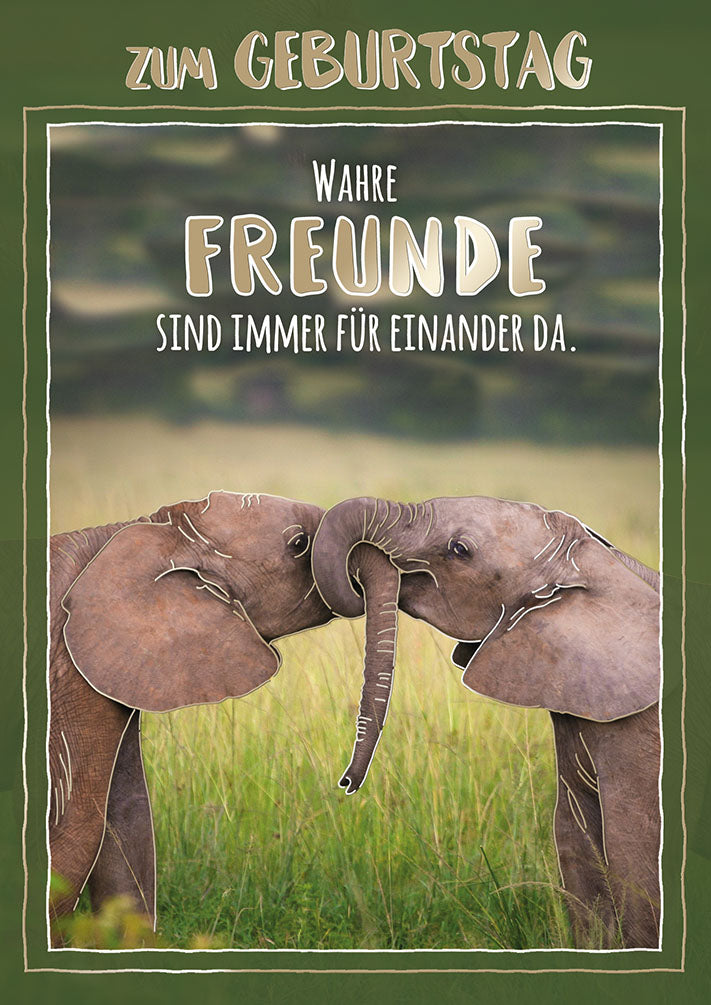 Wildcard Geburtstagskarte „Elefanten-Freunde“
