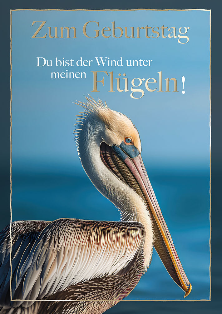 Wildcard Geburtstagskarte „Pelikan“