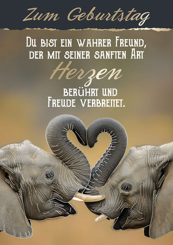 Wildcard Geburtstagskarte „Elefantenherz“