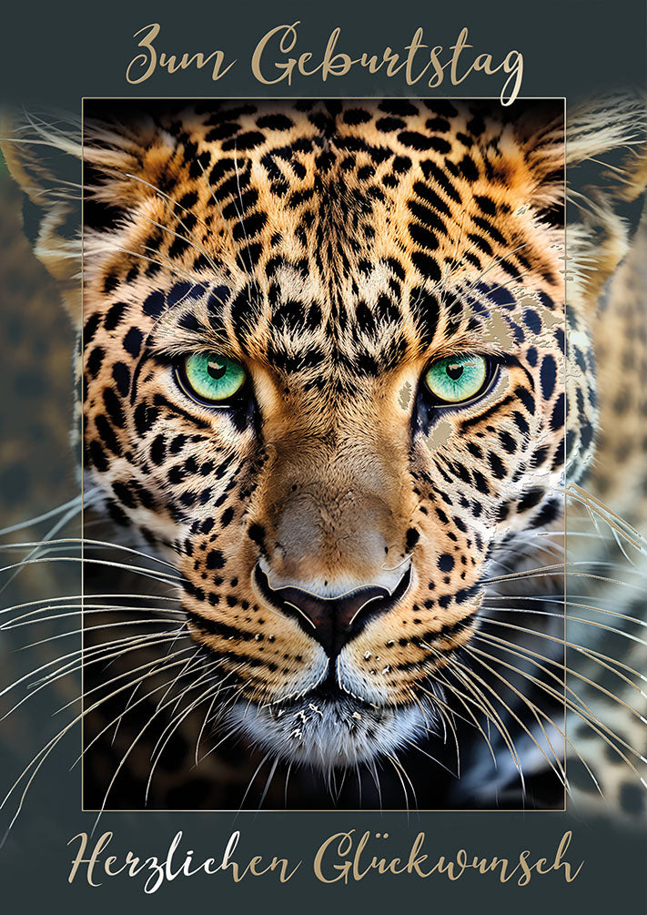 Wildcard Geburtstagskarte „Leopard“