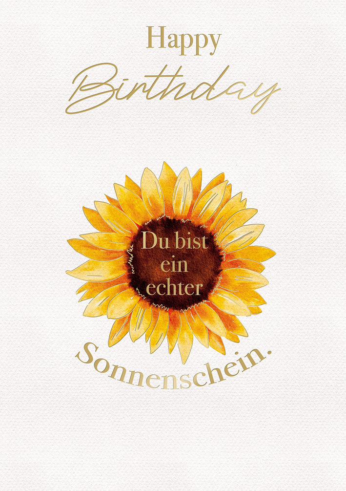 White Dreams Geburtstagskarte „Sonnenblume“