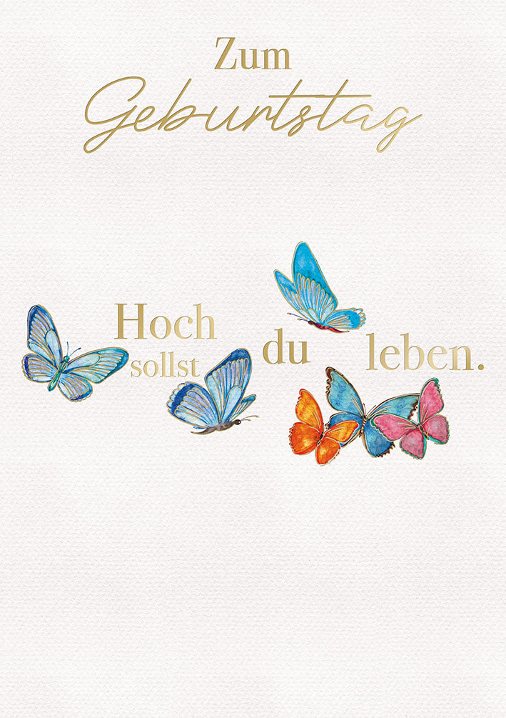 White Dreams Geburtstagskarte „Schmetterlinge“