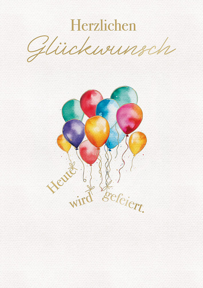 White Dreams Geburtstagskarte „Luftballons“