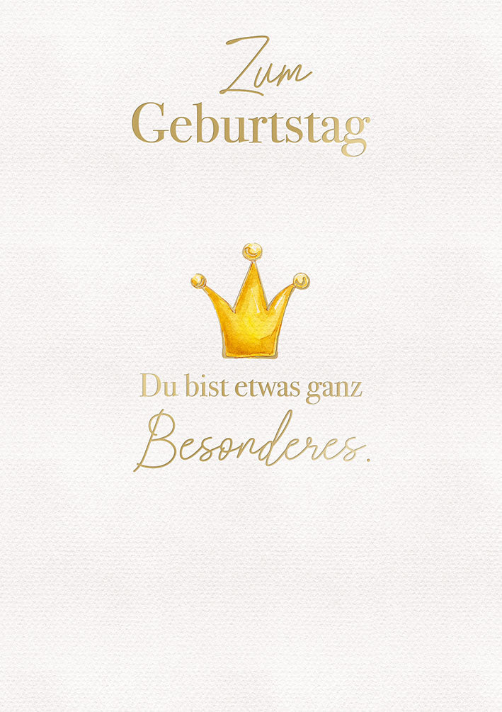White Dreams Geburtstagskarte „Krone“