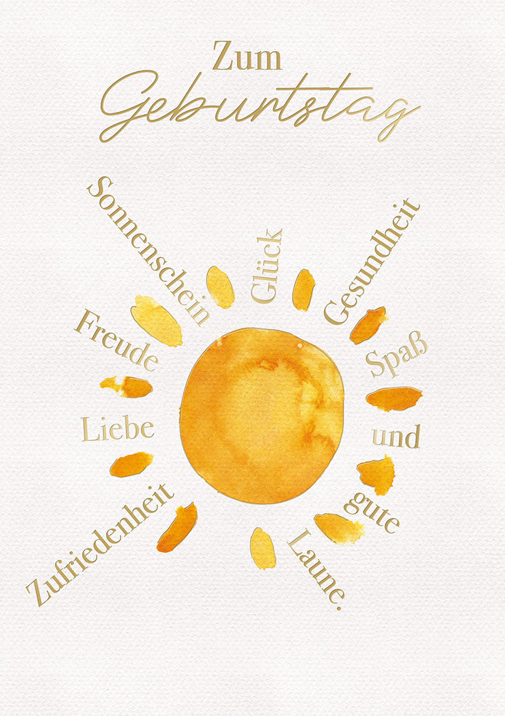 White Dreams Geburtstagskarte „Sonne“