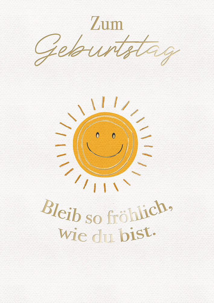 White Dreams Geburtstagskarte „Lachende Sonne“