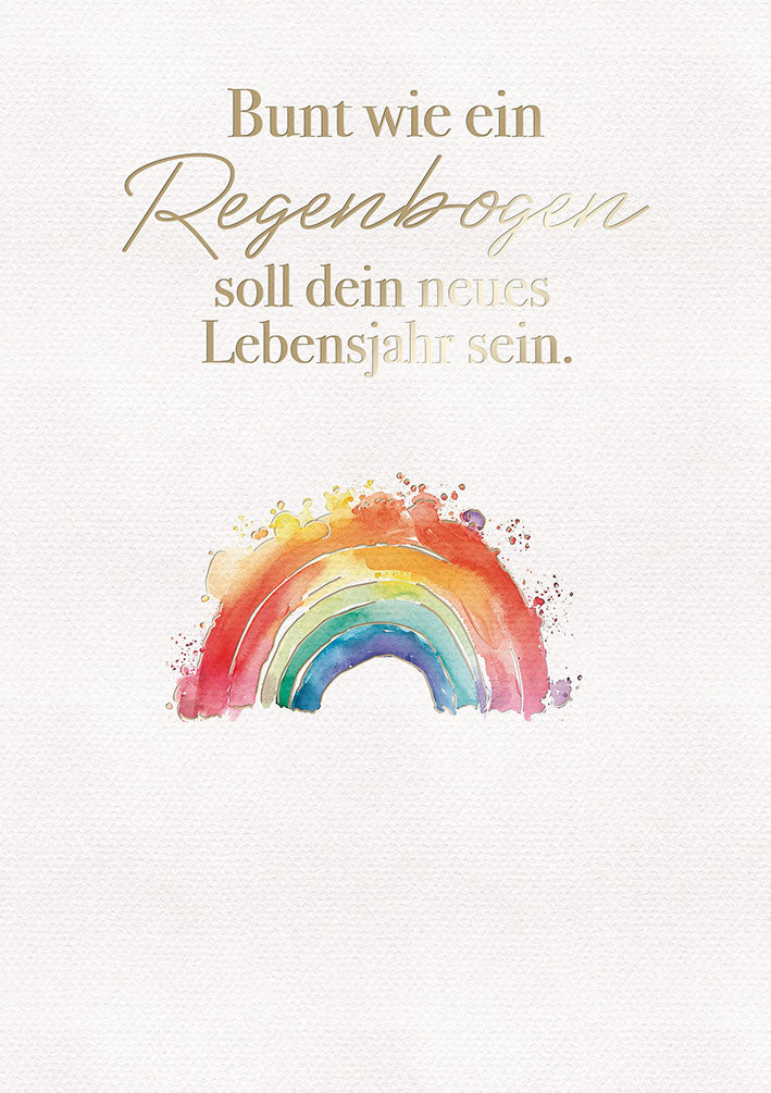 White Dreams Geburtstagskarte „Regenbogen“