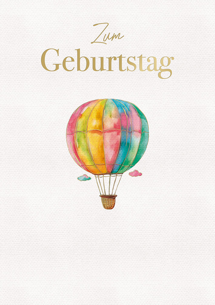White Dreams Geburtstagskarte „Heißluftballon“