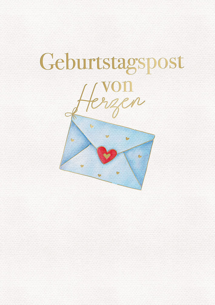 White Dreams Geburtstagskarte „Brief von Herzen“