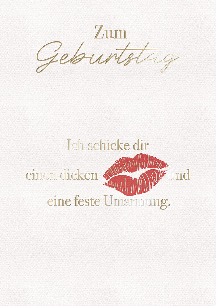 White Dreams Geburtstagskarte „Kussmund“
