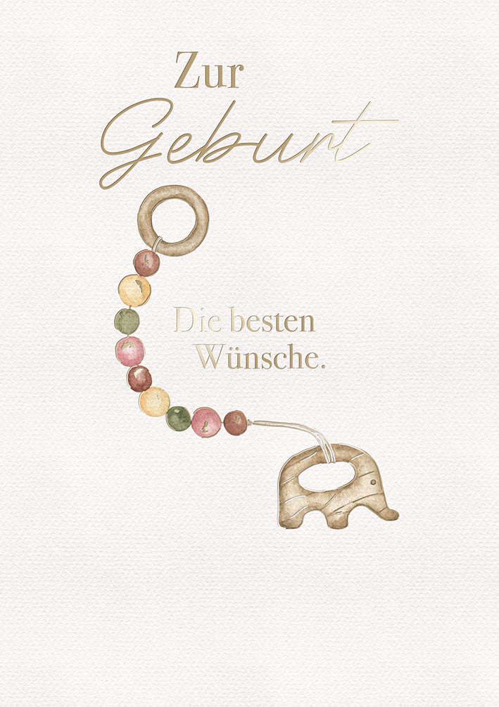 White Dreams Karte zur Geburt „Greifling“
