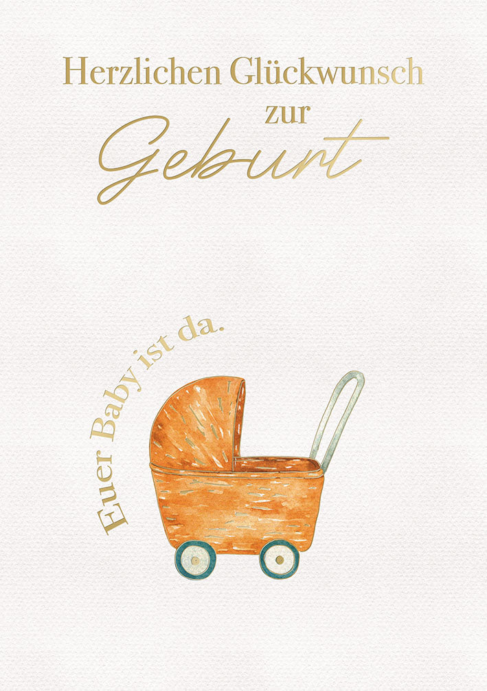 White Dreams Babykarte „Kinderwagen“