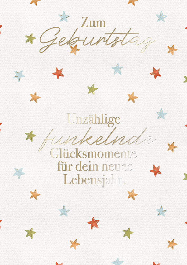 White Dreams Geburtstagskarte „Funkelnde Sterne“