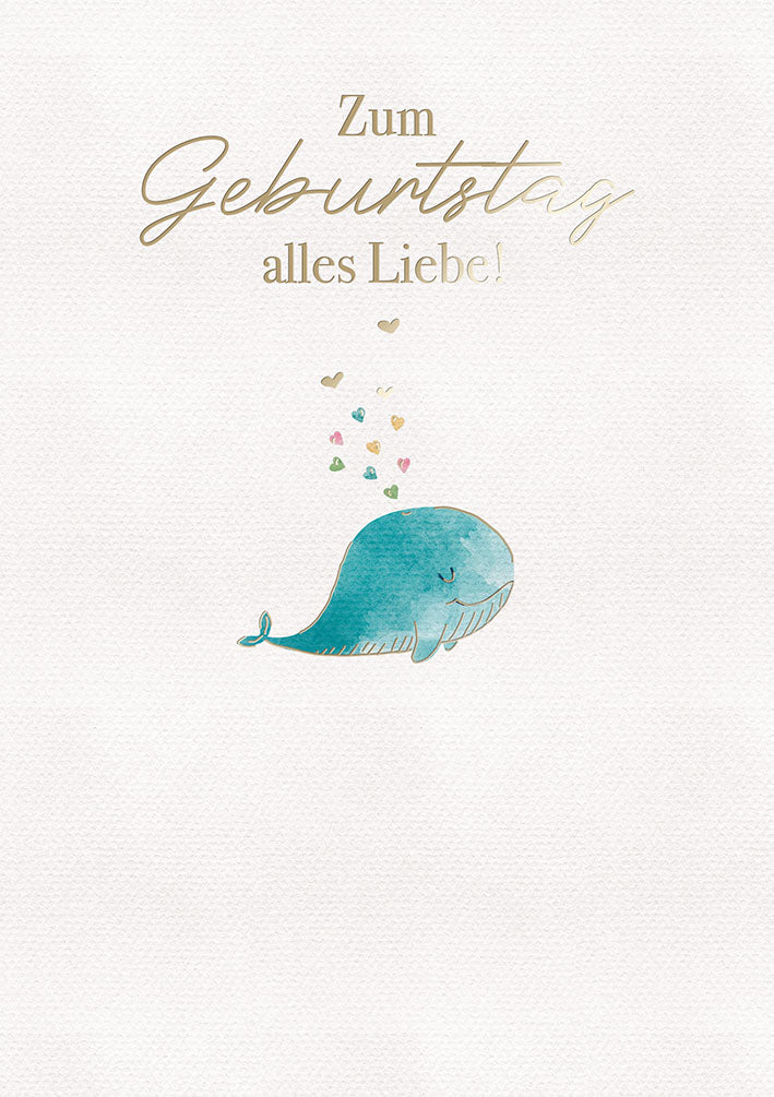 White Dreams Geburtstagskarte „Kleiner Wal“