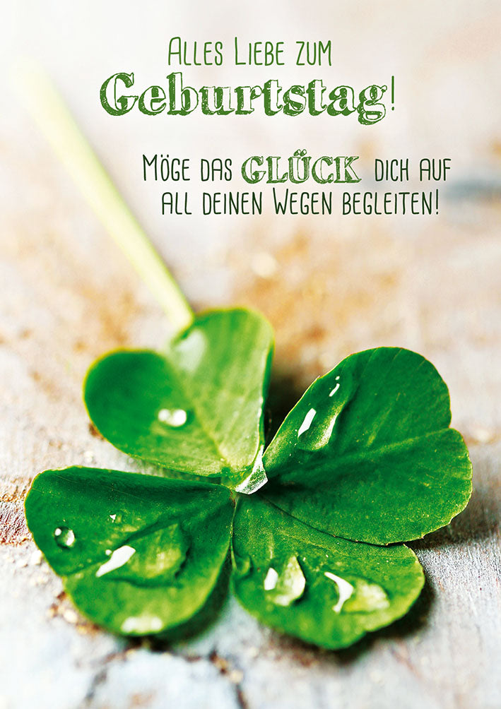 Geburtstagskarte „Kleeblatt“