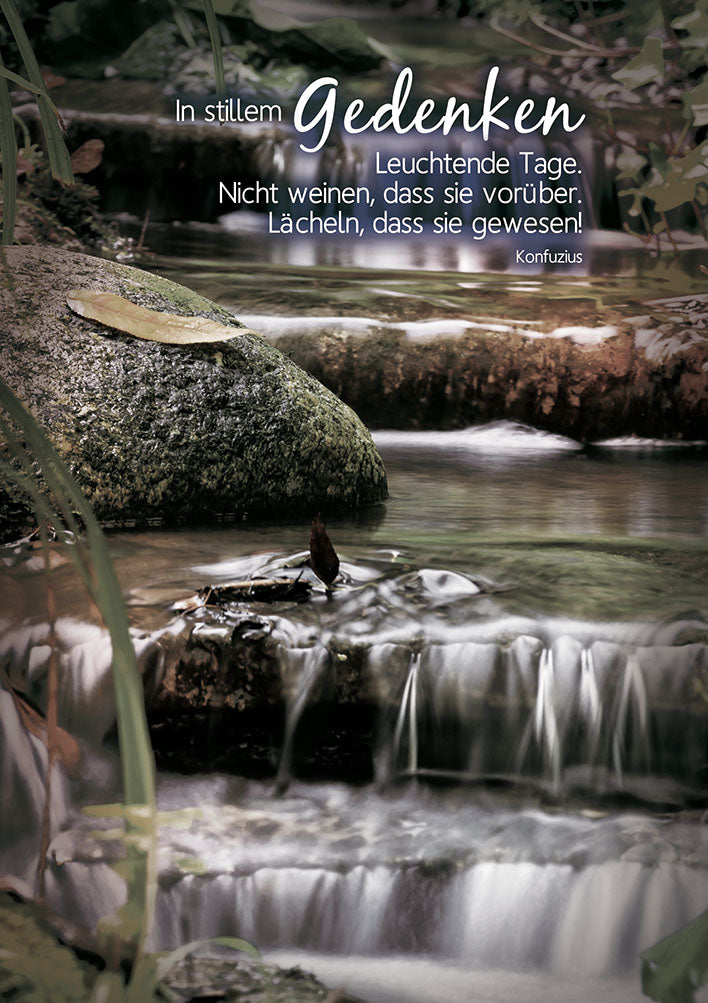 Trauerkarte „Wasserfall“