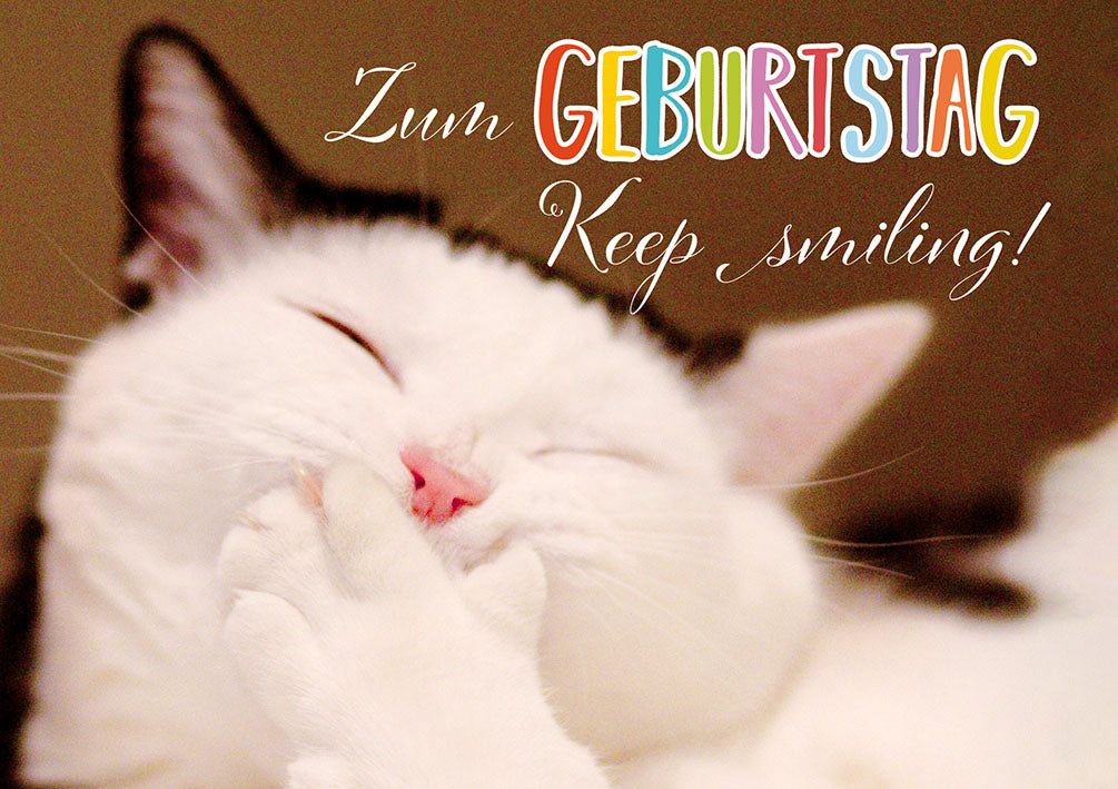 Amelie Geburtstagskarte „Lächelnde Katze“
