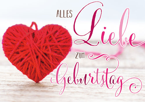 Amelie Geburtstagskarte „Wollherz“